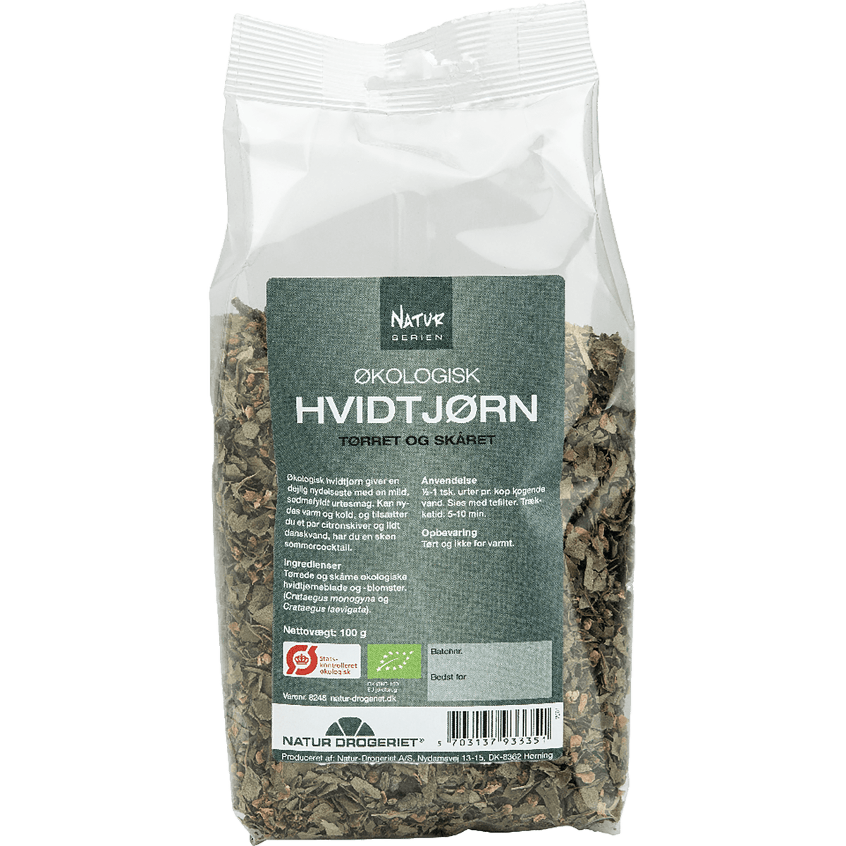 Natur-Drogeriet Hagtorn - Hvidtjørn Øko, blad med blomst, Tørket urt | 100 g