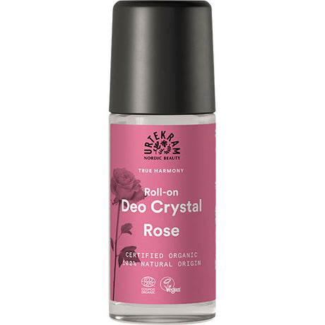Rose Crystal Roll-On Deodorant, Vegansk og Øko fra Urtekram