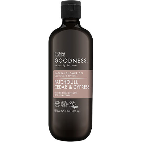 Goodness Men Patchouli, Cedar & Cypress Shower Gel fra Baylis & Harding Goodness