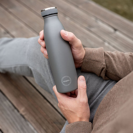 Termos Drikkeflaske Rustfritt Stål Mørk Grå fra AYA&IDA