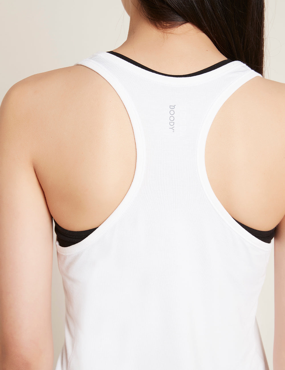 Boody Racerback Tank Top Active Hvid | Str. L fra Boody