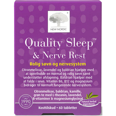 New Nordic Quality Sleep & Nerve Rest | 60 Tabl. fra New Nordic