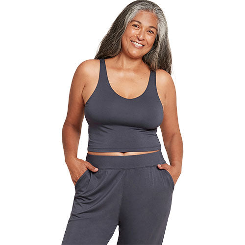 Boody Shelf Bra Crop Top Storm | Str. L fra Boody