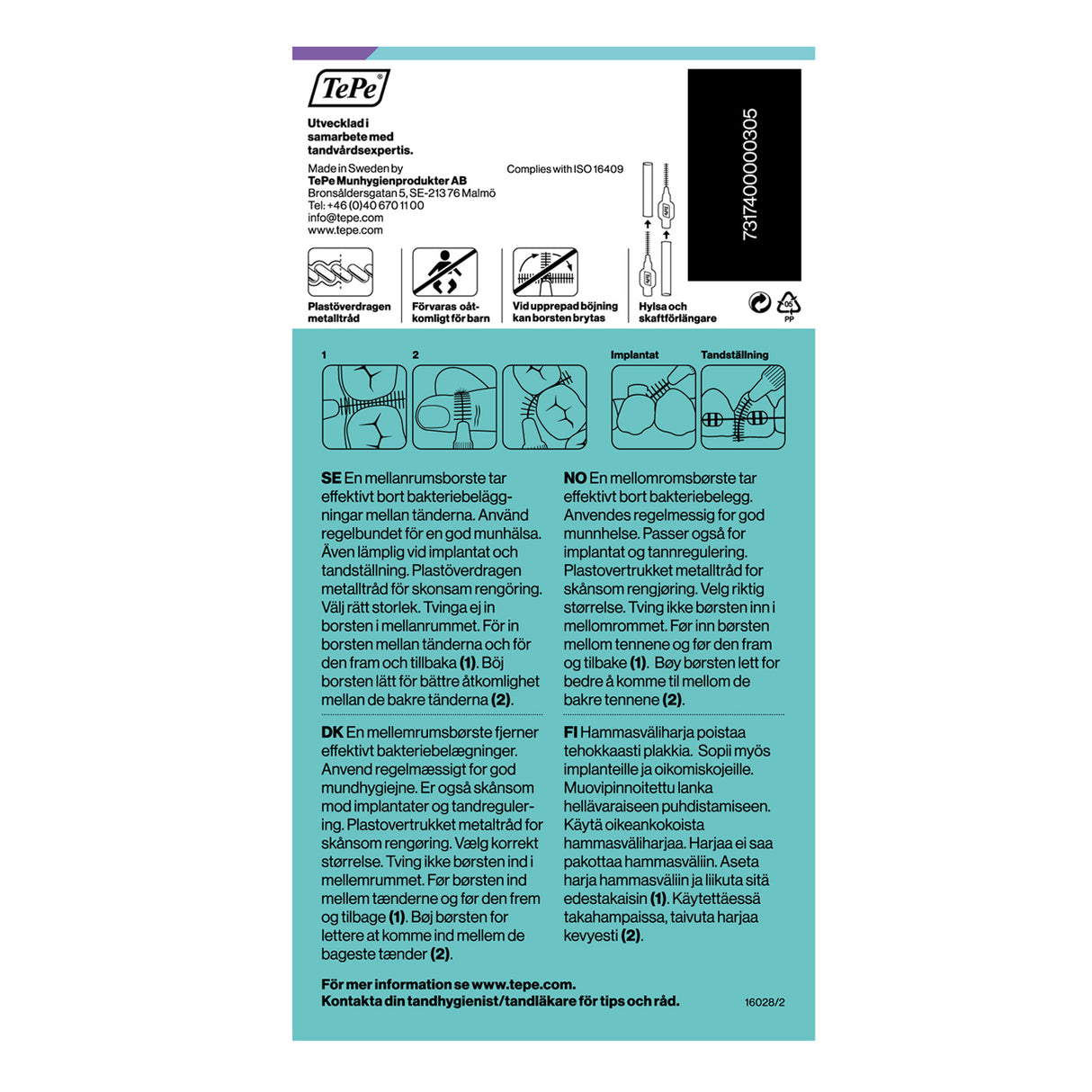 Angle Vinklet Mellomromsbørster fra TePe