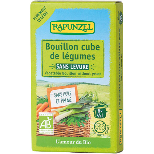 Bouillon vegetabilsk 8 terninger uten gjær Øko fra Rapunzel
