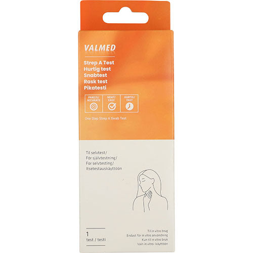 Strep A-test (halsbetennelse) 1 stk fra Valmed