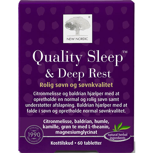 New Nordic Quality Sleep Deep Rest | 60 Tabl. fra New Nordic