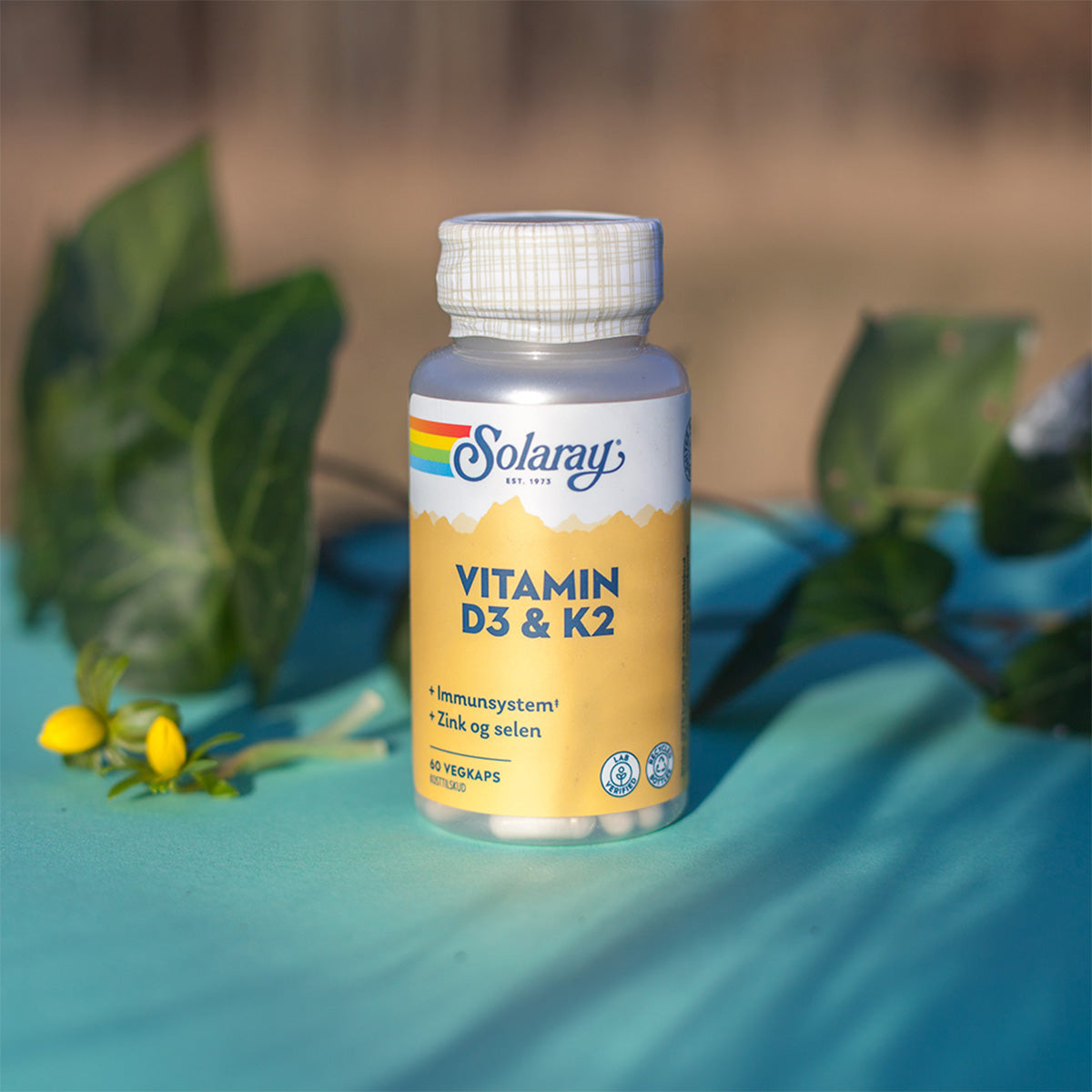 Solaray Vitamin D3 & K2 | 60 kapsler fra Solaray