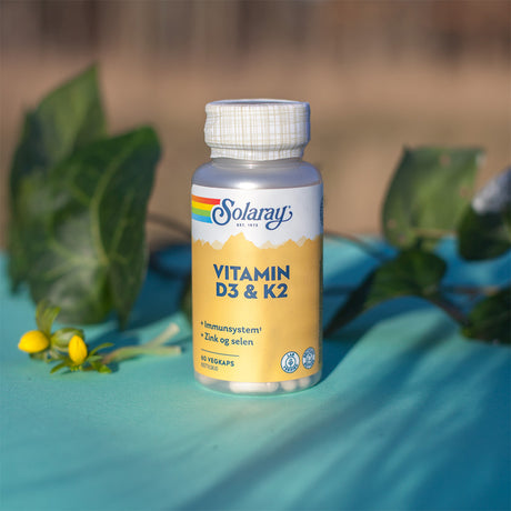 Solaray Vitamin D3 & K2 | 60 kapsler fra Solaray