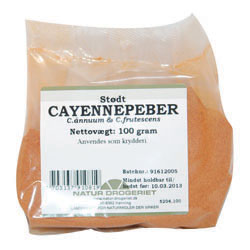 Cayennepepper Malt fra Natur-Drogeriet