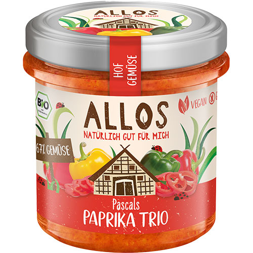 Smørepålæg Paprika Trio Øko - Glutenfri fra Allos