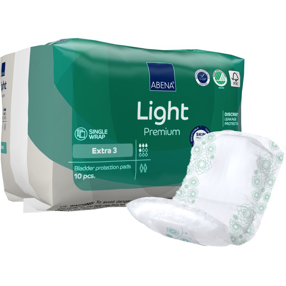 Abena Light Extra 3 Inkontinensbeskyttelse | 10 stk
