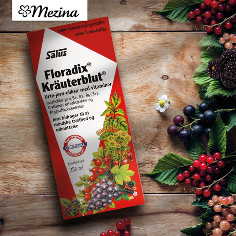 Floradix Kräuterblut Urte-Jernmikstur Flytende Jern med Urter fra Salus
