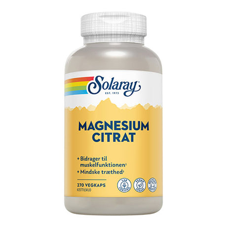Solaray Magnesium Citrat | 270 kapsler fra Solaray