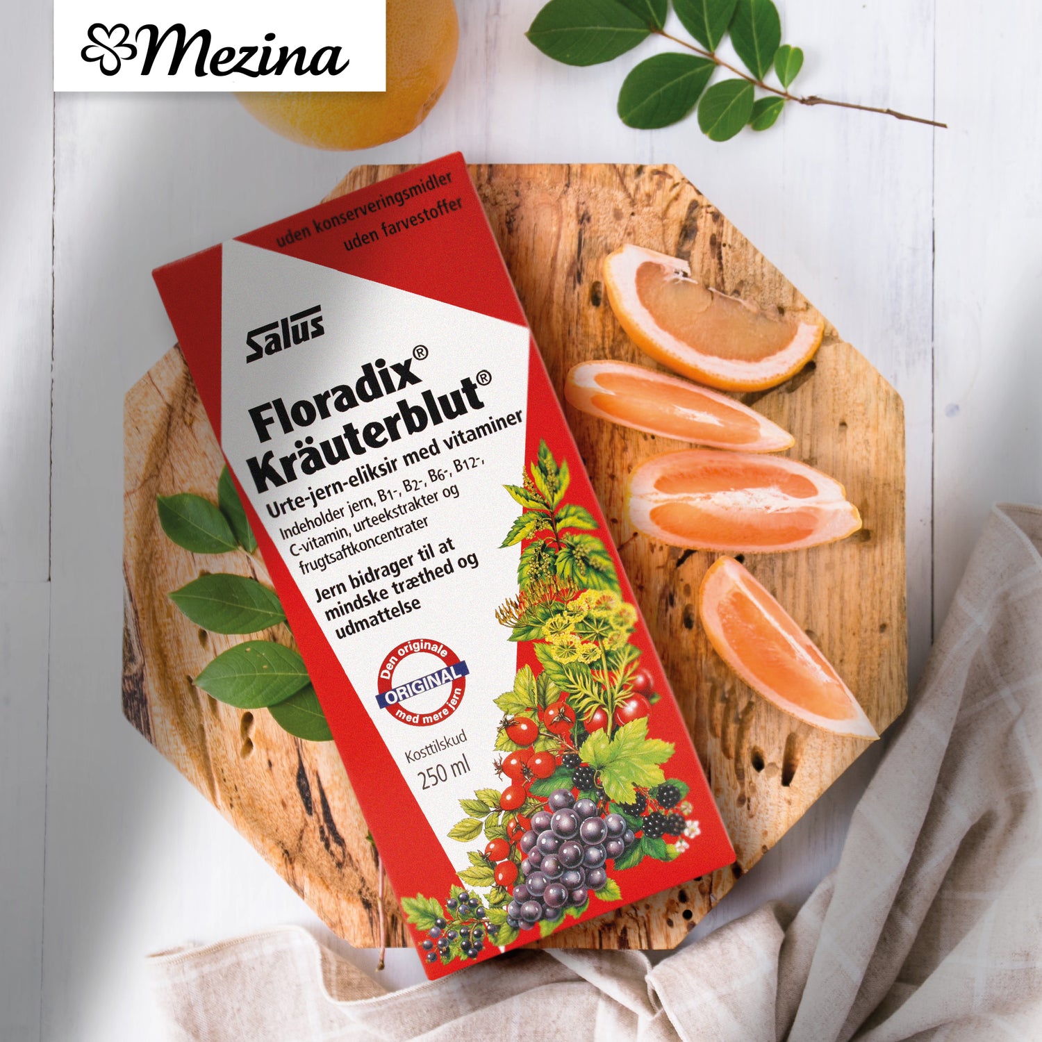 Floradix Kräuterblut Urte-Jernmikstur Flytende Jern med Urter fra Salus