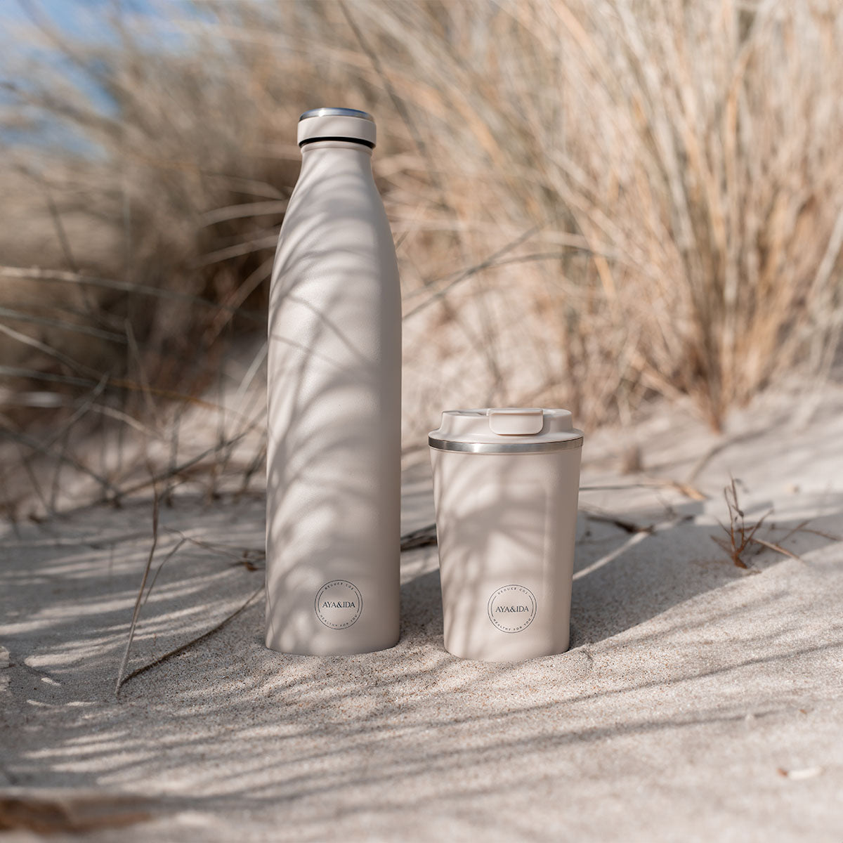 Termos Drikkeflaske Rustfritt Stål Krembeige fra AYA&IDA