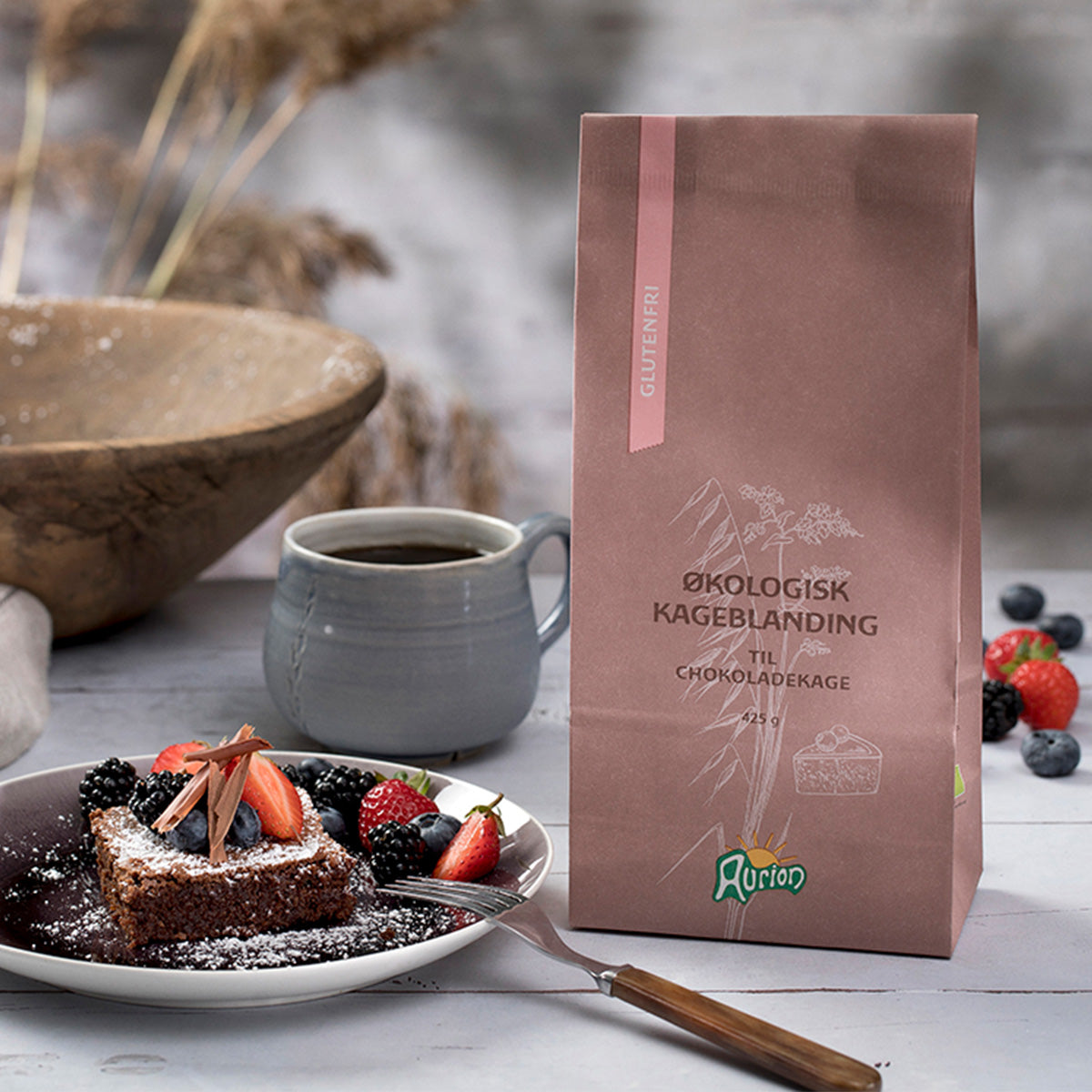 Sjokoladekakeblanding Øko - Glutenfri fra Aurion