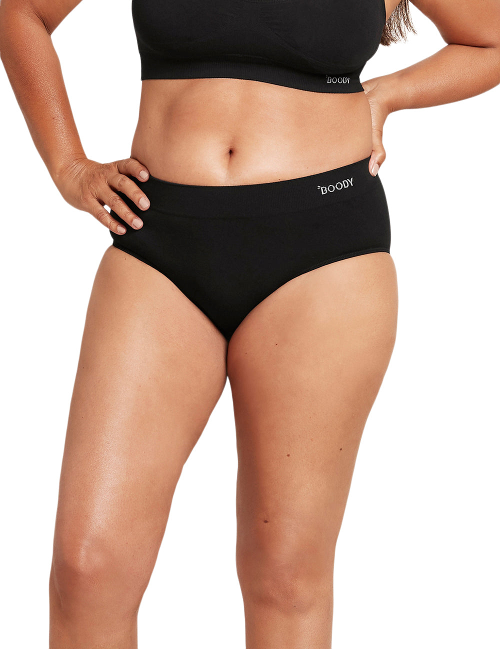 Boody Midi Brief Sort | Str. S fra Boody