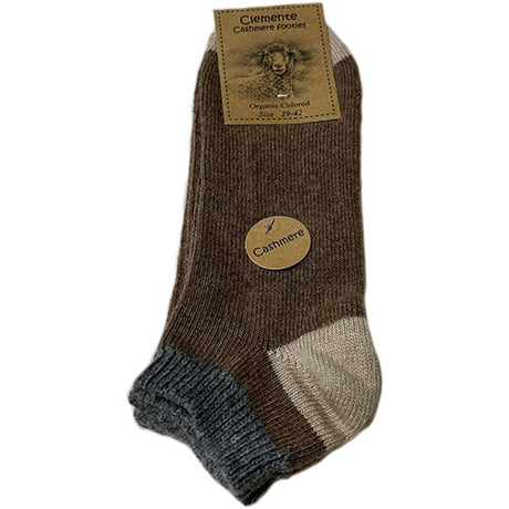 Strømper Mellemgrå/camel | Str. 35/38 fra Clemente