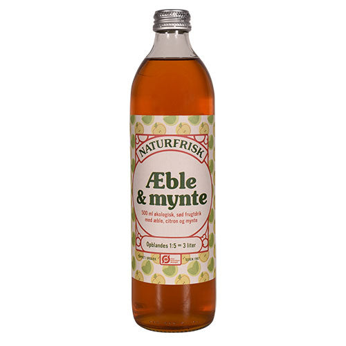 Naturfrisk Æble & Mynte Saft Ø | 500 ml fra Naturfrisk