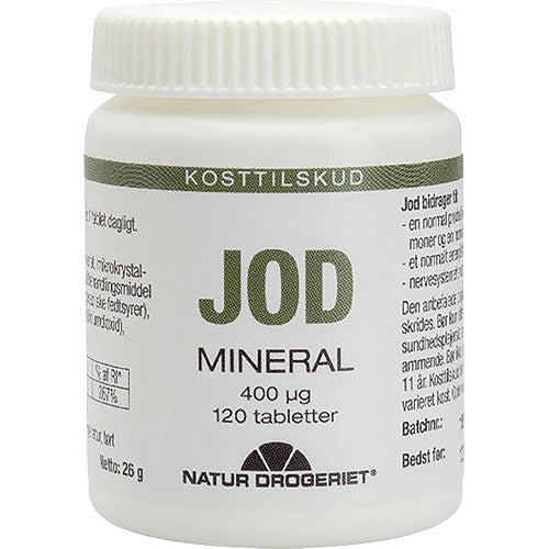 Jod tabletter 400 µg fra Natur-Drogeriet