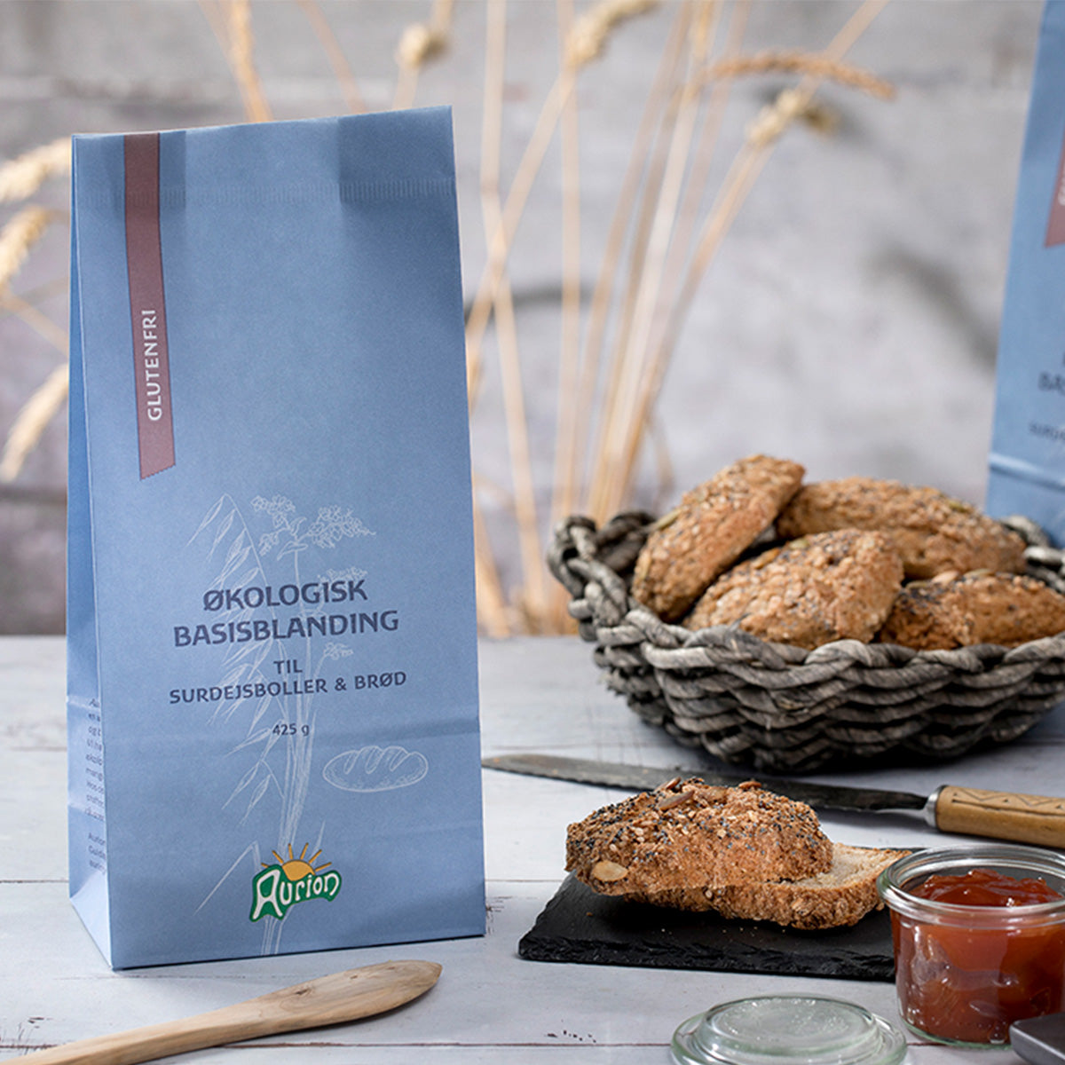Glutenfrie Bakeblanding på Surdej & Havremel Øko - Glutenfri fra Aurion