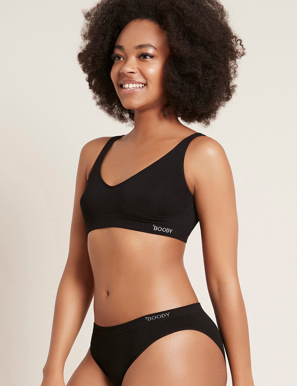 Boody Shaper Crop Bra Sort | Str. M fra Boody