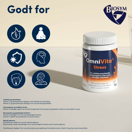 Biosym Omnivita Stress | 60 kapsler fra Biosym