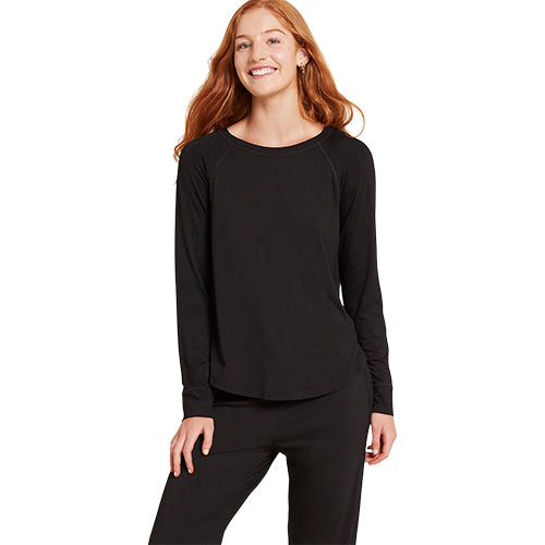 Boody Goodnight Raglan Sleep Top Black | Str. XL fra Boody