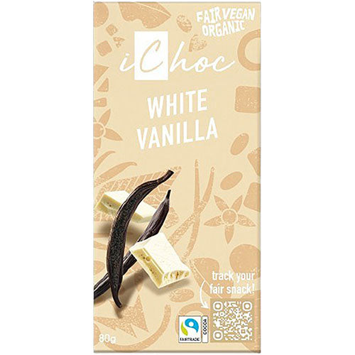 Sjokolade White Vanilla Vegansk Øko fra ichoc