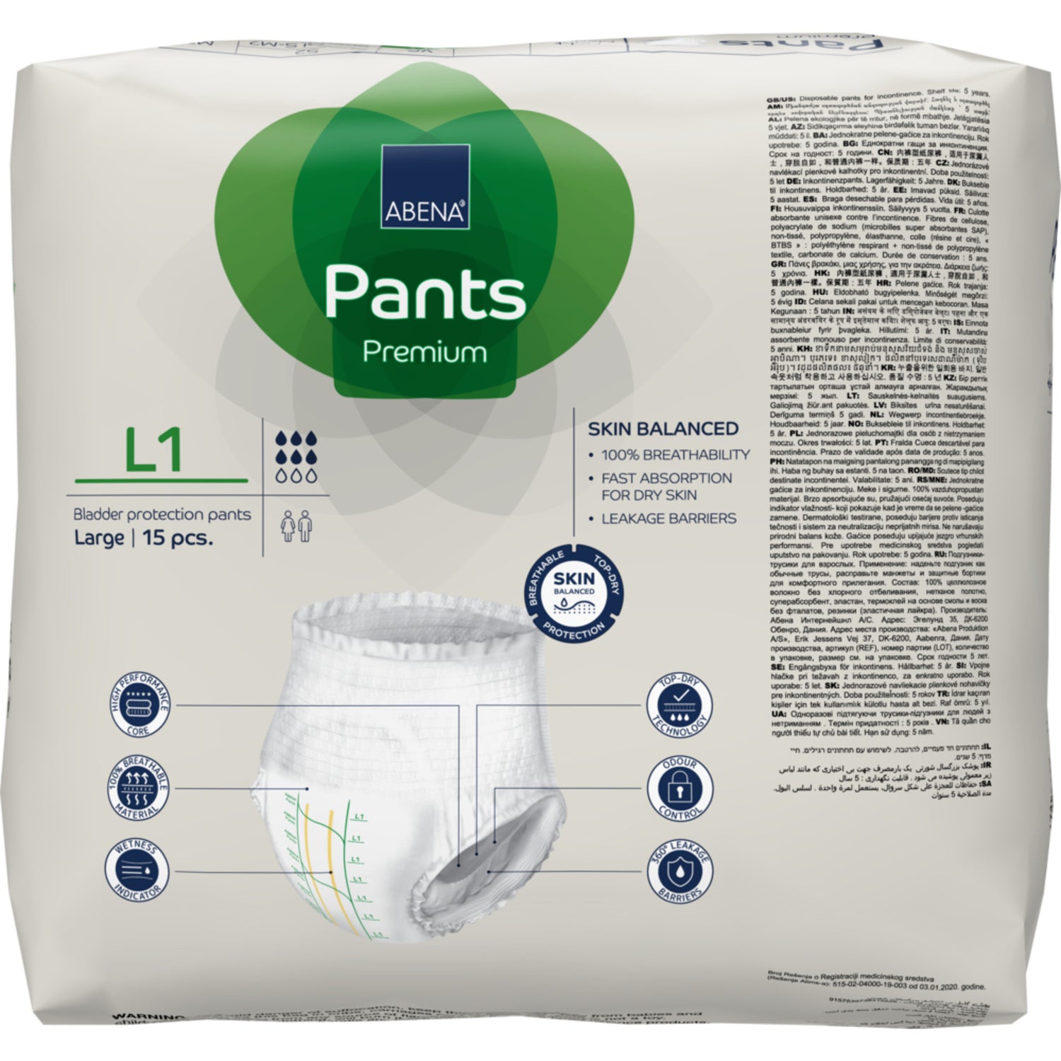 Pants Bukser L1 Inkontinens, Premium fra Abena