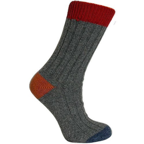 Merinosokker Rød/grå fra Clemente