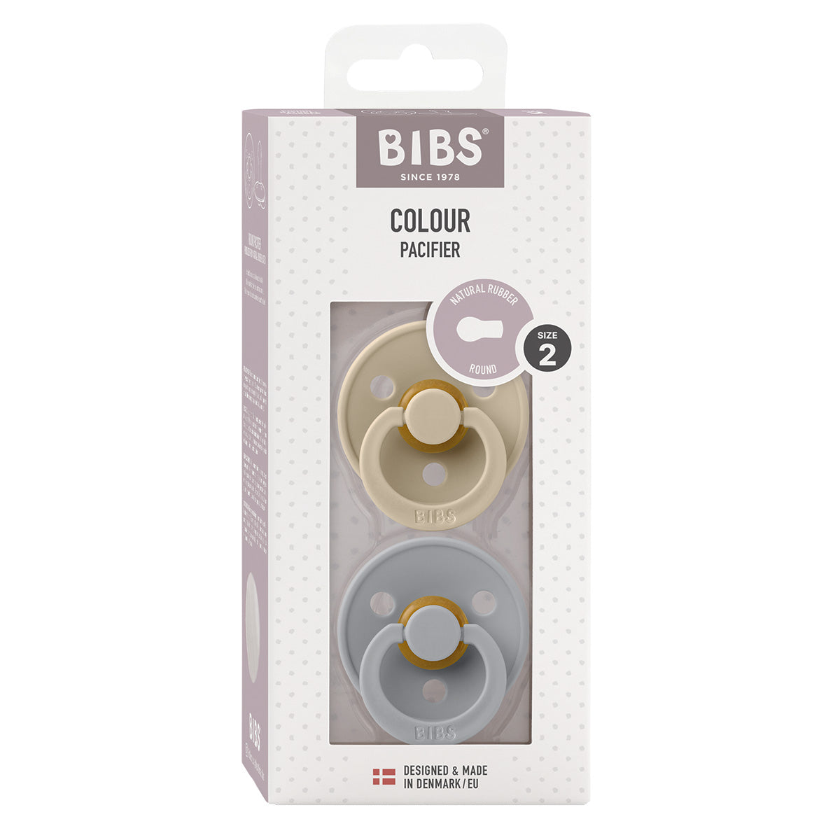 Colour Latex 6mnd+ (Vanilje/Sky) 2 stk fra BIBS