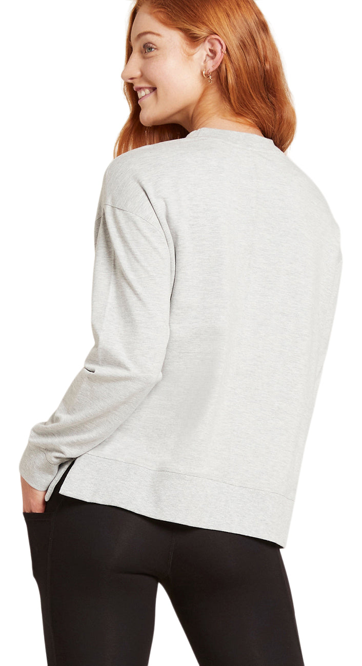 Boody Women´s Weekend Crew Pullover Grey Marl | Str. S fra Boody