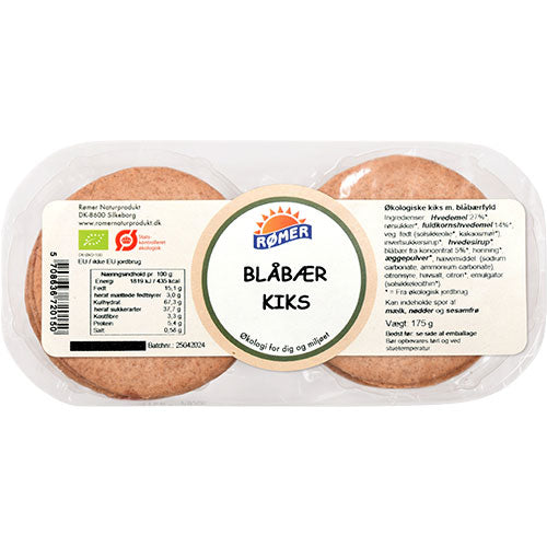 Kjeks M/blåbærfyll Økologisk fra Rømer