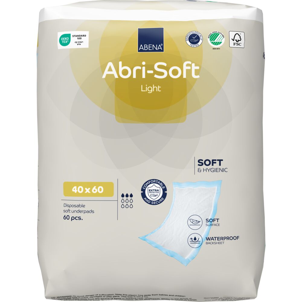 Abena Abri-soft Light Underlag 60x40 cm | 60 stk