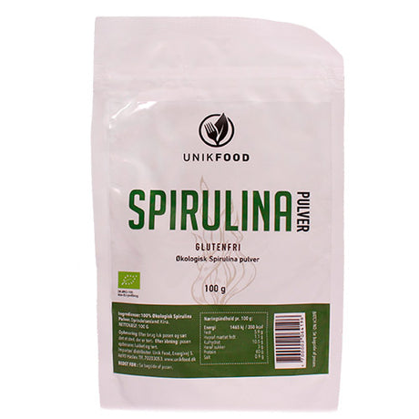Unikfood Spirulina Pulver Økologisk | 100 gr fra Unikfood