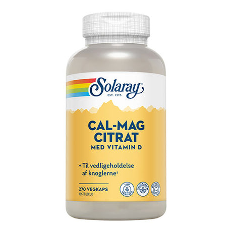 Cal-Mag Citrat + D-vitamin fra Solaray