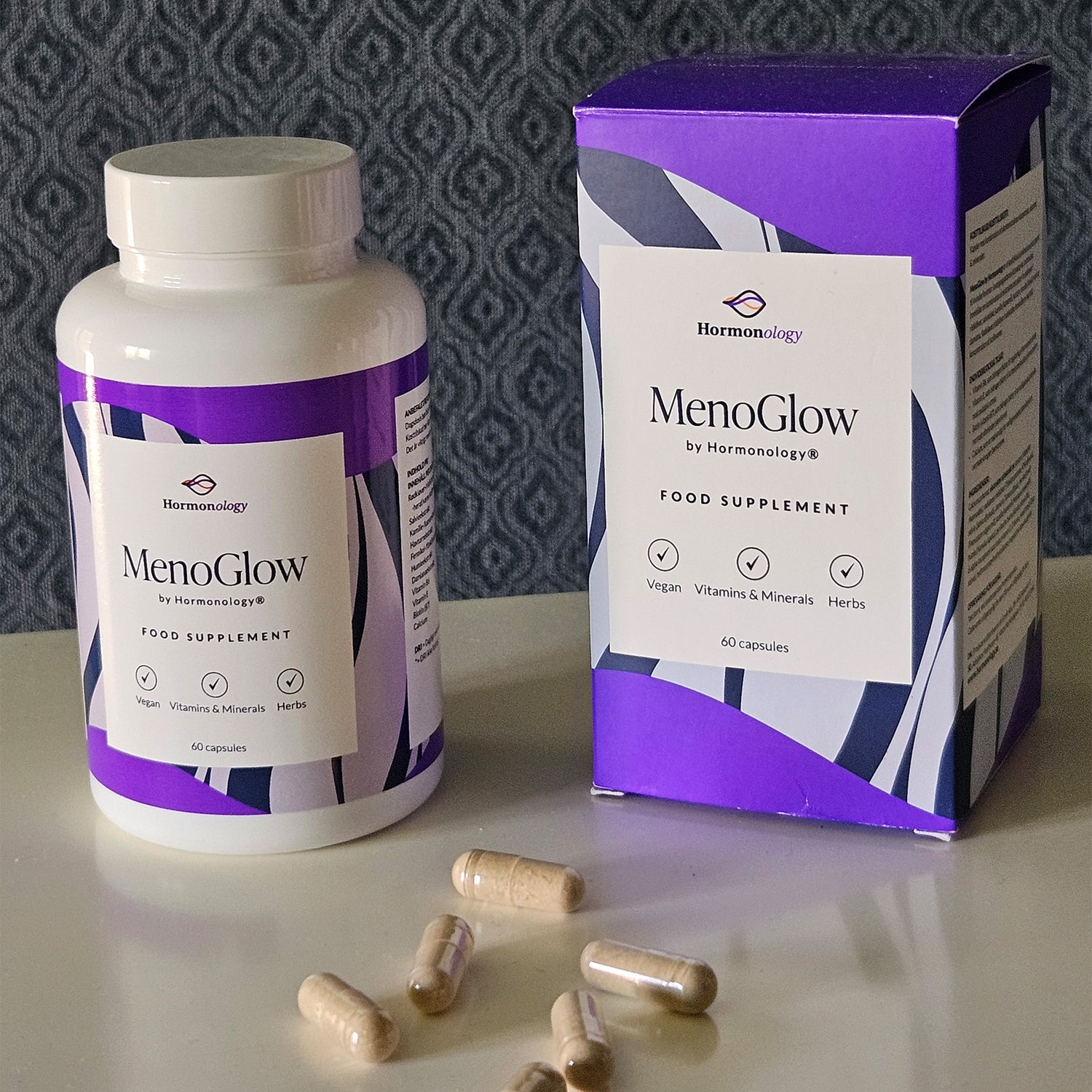 Hormonology Menoglow Overgangsalder | 60 kapsler fra Hormonology