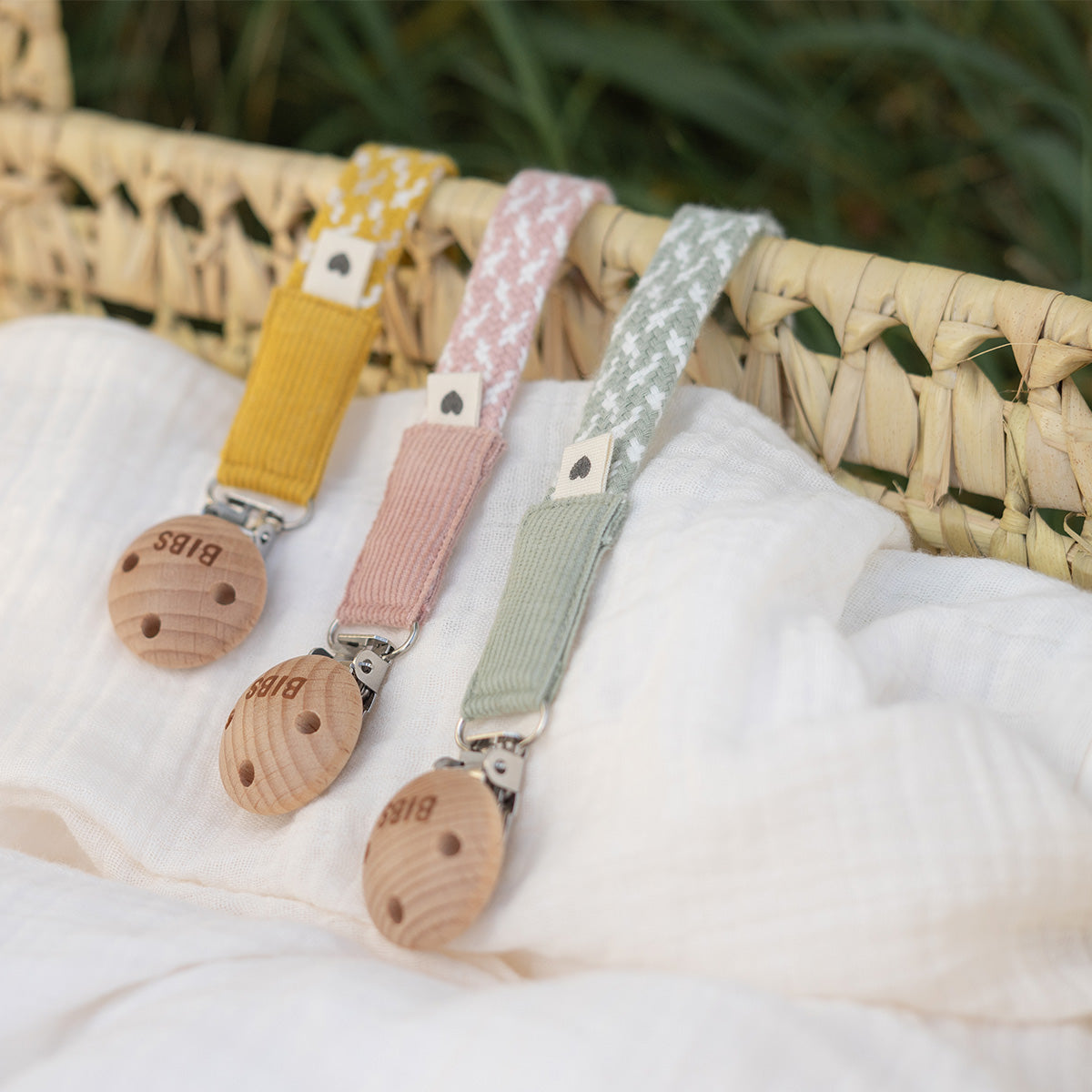 Smokkesnor Flettet (Sage/Ivory) fra BIBS