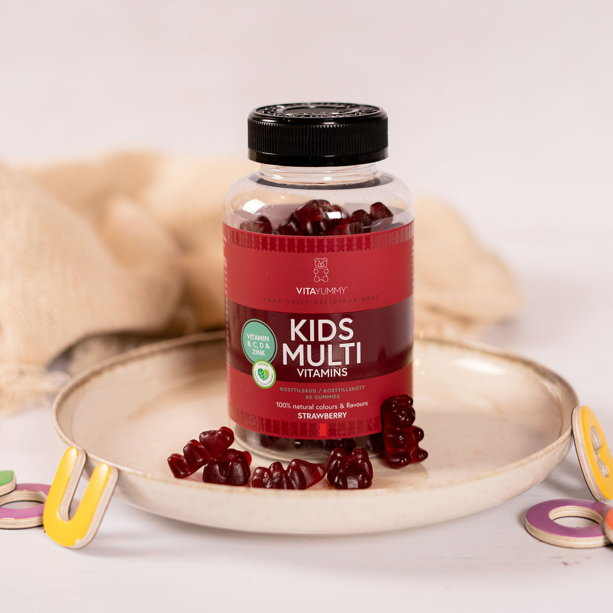VitaYummy Kids Multivitamin Strawberry | 60 vingummi fra VitaYummy