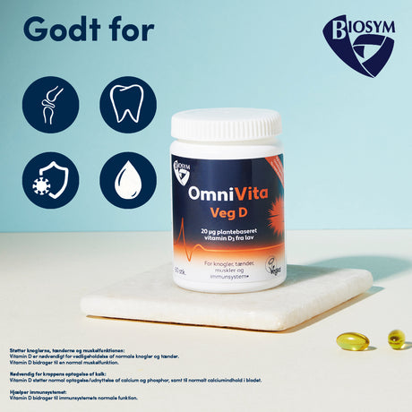 Biosym Omnivita Veg D | 60 kapsler fra Biosym