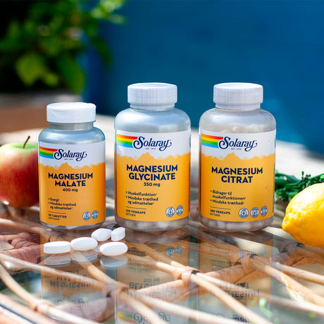 Solaray Magnesium Malate | 90 Tabl. fra Solaray
