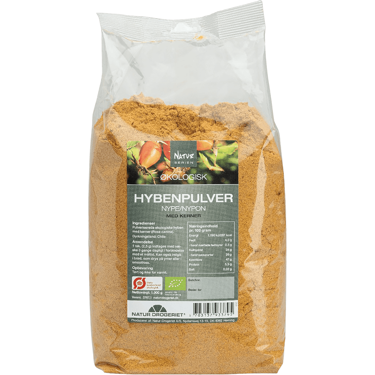 Natur-Drogeriet Nype Pulver Fint M. Kjerner Økologisk | 1 kg fra Natur-Drogeriet