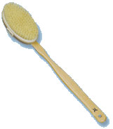 Badebørste m. naturhår lang lige skaft fra Croll & Denecke