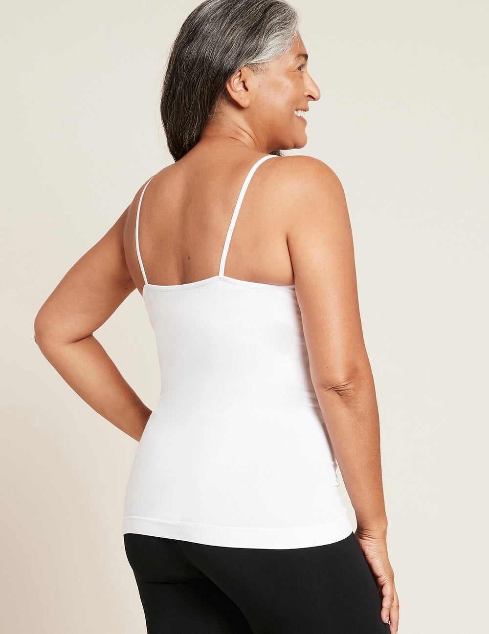 Boody Cami Top Hvid | Str. L fra Boody