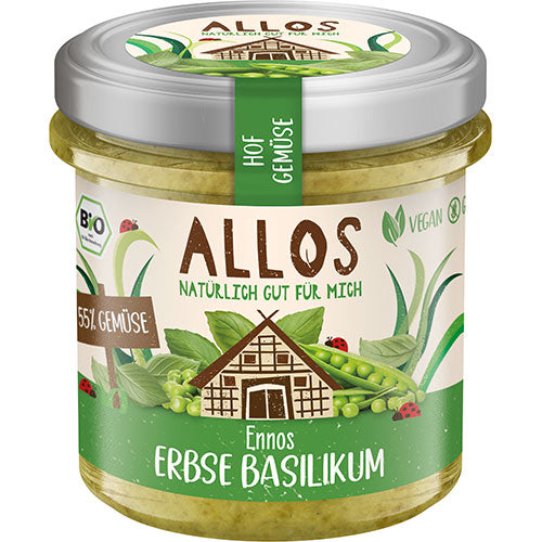 Smørepålegg Erter & Basilikum Øko - Glutenfri fra Allos