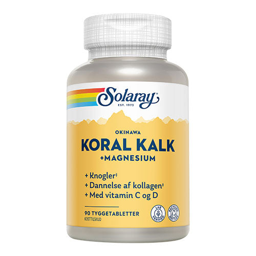 KoralKalk + Magnesium Tyggetablett fra Solaray