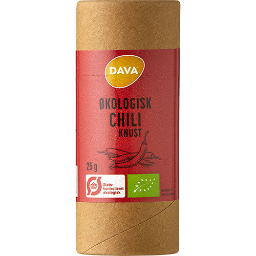 Økologisk chili, knust fra DAVA