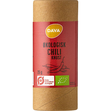 Økologisk chili, knust fra DAVA